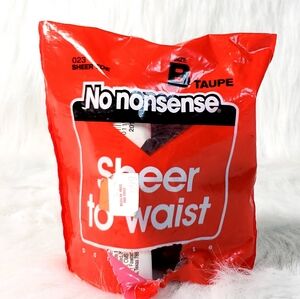 No nonsense Sheer to waist taupe tights nylons Size B 1990's Vintage Unused New
